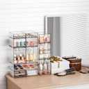 Yieach 2 Pack Clear Stackable Storage Drawers,4.4'' Tall Acrylic Drawer Containers for Organizing,Bathroom Organizers and Storage Bin Box,Plastic Makeup,Medicine Organizer Bins for Cabinet,Undersink