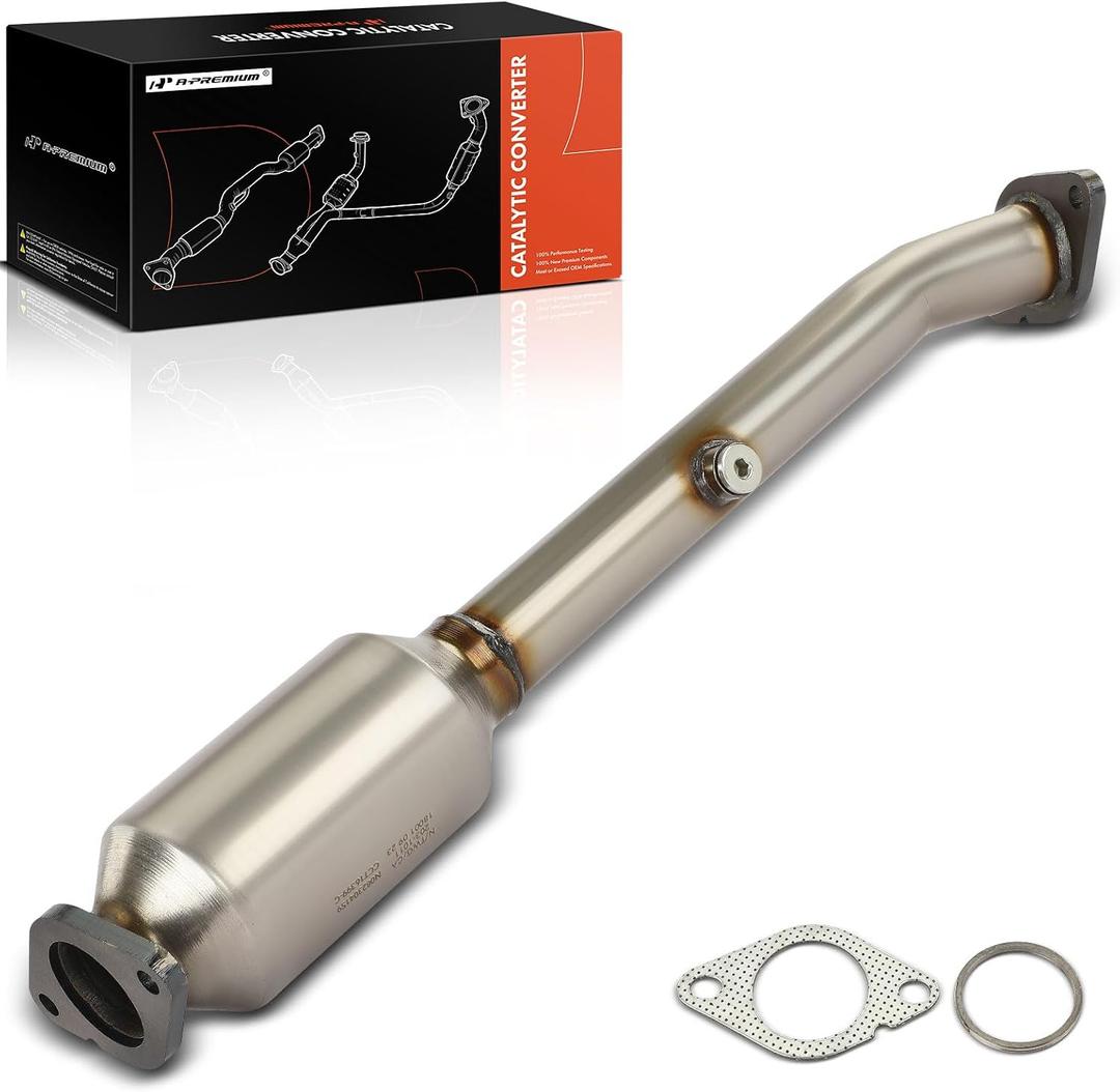 A-Premium Rear Right Catalytic Converter Kit Direct-Fit Compatible with Nissan Frontier 2005-2019, Pathfinder 2005-2012, NV1500, NV2500, NV3500, Xterra & Suzuki Equator, 4.0L, EPA Compliant