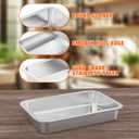 onlyfire Stainless Steel Baking Pan Barbeque Grilling Pan for Baking Breads, Grilling Chicken, Vegetables, 12.4" X 8.5" X 1.9"