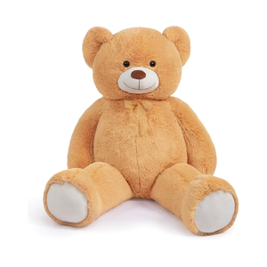 HollyHOME Giant Teddy Bear 4Ft Big Teddy Bear Stuffed Animal Birthday Valentines Day Plush Toy for Kids and Girlfriend 48 inch Tan