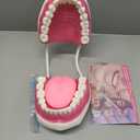 Mouth Model White Hinge for Speech Therapy, Ideal Brushing Teaching Dental Teeth Model for Kids and Children, 6 Times Enlarge, Includes Toothbrush