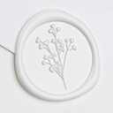 UNIQOOO Wax Seal Stickers - Babys Breath Wedding Invitation Envelope Seal Stickers, Botanical 50 Pcs Self- Adhesive Antique Gold Stickers, Perfect for Invitation, Gift Wrapping, Crafts (Snow White)