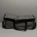 HOMEST Double Layer Carrying Case with Mat Pocket for Cricut Maker 4, Explore 4, Multi Front Pockets for Accessories and Supplies, Grey (II-Gray)