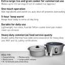 Panasonic Commercial Electric Rice Cooker, 120V Extra-Large Capacity 60-Cup (Cooked), 30-Cup (Uncooked) with One-Touch Operation - SR-GA541FH - Silver