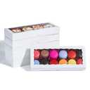 24PCS 12 x 5 x 1.5 inches Auto-Popup One Piece Premium Macaron Boxes for 12, Cookie Boxes for Gift Giving, Bakery Box for Holiday Cookie Gift Sets (Ivory White)