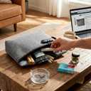 Smell Proof Bag, Odor Proof Bag with Combination Lock, Durable Smell Proof Container with Carbon Lining, Secure Odorless Travel Pouch for Home & On-the-Go (Grey)