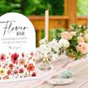 Acrylic Wedding Signs Flower Bar Sign for Ceremony and Reception, 6x8" Arch Acrylic Table Decor, Love Is In Bloom & Baby In Bloom Decorations for Baby Shower Bridal Shower Engagement Party