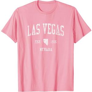 Las Vegas Nevada NV T-Shirt Vintage Sports Design Retro Tee T-Shirt, Size M