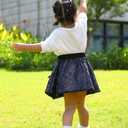 Cilucu Baby Girls Skirts Sparkly Sequin Kids Birthday Party Skirts Girls Princess Mini Skirts (Black, XXL)