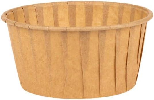 Brown Pleated Baking Cups - Large - Grease Resistant Cupcake & Muffin Liners, Count 288 - For Baking, Parties & Catering