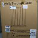 Fairy Baby 22.8"-25.5" Narrow Baby Gate for Stair, Pressure Mounted Auto-Close Pet Gate for Small Walk Thru and Doorways, Safety Child Gate No Drilling, No Extensions, Black