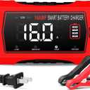 16 Amp Battery Charger, Car Battery Charger 6V 12V 24V Lithium, Lifepo4, Lead-Acid (AGM/Gel/SLA..), Battery Maintainer, Trickle Charger, and Battery Desulfator for Car, Boat, Motorcycle