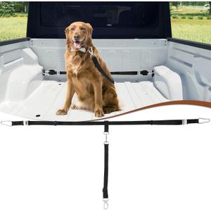 Heavy Duty Dog Leash System - Truck Bed Barrier & Pick-Up Restraint Lead for Dogs Up to 150lbs