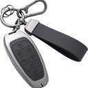 Key Fob Cover with Heavy-duty Keychain for Sonata Santa fe Tucson (Red)