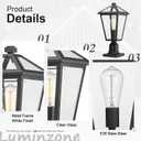Outdoor Post Lights Fixtures, Lamp Post Light Fixture Black Finish, Waterproof and Anti-Rust Aluminum Pillar Outside Lighting for Walkway, Driveway, Patio, Porch,Medium Size