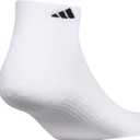 adidas Men's Athletic Cushioned Low Cut Ankle Socks (6-Pair Pack) (X-Large, White/Black/White)