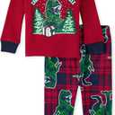 The Children's Place unisex-baby Family Matching, Christmas and Holiday Pajama Sets, Cotton (Red)