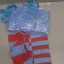Hicarer 4 Costume Set for Women Include Red Blue Tulle Tutu Skirt Striped Socks Stretchy Gloves Ponytails Headband (Large)