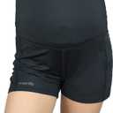 Oceanlily Over The Belly Maternity - High Waist Cover Up Womens Swim Bottoms (Large, Black Short)