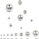 BEADIA 925 Sterling Silver Round Beads 3mm for Jewelry Making Findings 50pcs