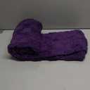 Linecooo Deep Purple Fleece Throw Blanket 50”×60” for Couch Sofa Bed,Super Soft Cozy Plush Microfiber Flannel Blanket with 3D Checkered Design Lightweight for Adults,Woman,Girls