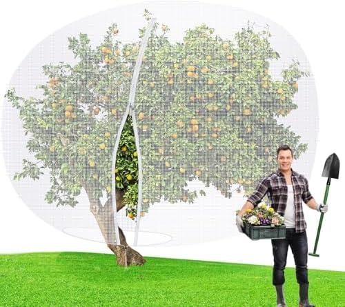 Vincreem 10 x 14 FT Large Fruit Tree Netting Bags Garden Plant Protector with Zipper and Drawstring Blueberry Bushes Netting Covers Plant Protection Mesh Net Bags from Insect Bug Cicada