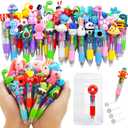 100 PCS Multicolor Pen Set  50 Cute Pens Bulk with 50 Pen Bags, Fun Pens for Party Favors, Christmas, Birthday, Kawaii Stationery for Student Prizes, Gifts Bulk for Friends