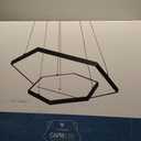 Canarm Capri 24-Inch LED Chandelier, Matte Black Finish with Integrated Dimmable LED, Adjustable Height Modern Lighting for Dining Room, Kitchen or Living Room