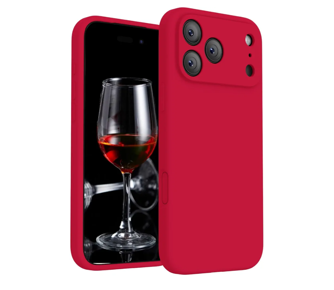 Magnetic for iPhone 17 Pro Case, Compatible with MagSafe, [Integrated Silicone Camera Control Button] [Camera Protection] Anti-Scratch Microfiber Lining Phone Case, 6.3", Deep Red