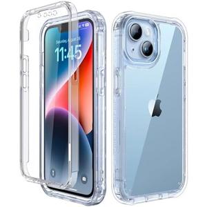 Lifedance Designed for iPhone 14 Case/iPhone 13 Case, Full-Body Rugged Protective Case with Built-in Screen Protector, 10 FT Military Grade Drop Protection Heavy Duty Shockproof Case, Clear
