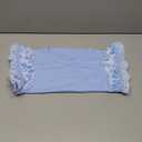 SELINK Womens Summer Ruffle Short Sleeve Top Crewneck T Shirts Floral Trim Casual Blouses (Medium, Z58 Sky Blue)