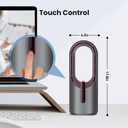 KONSIDEN Desk Fan Bladeless, 11.8 Inch Office Fan Small, Quiet, 3 Speed Adjustment, Touch Control, Easy to Clean, Desk Fans Small Quiet, Ideal for Office, Living Room, Bedroom