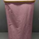 SpaceAid Laundry Hamper with Lid, 110L Large Tall Clothes Basket Bin with Bamboo Handles, Collapsible Laundry Hamper for Bedroom, Bathroom, Dorm, Laundry Room - Pink