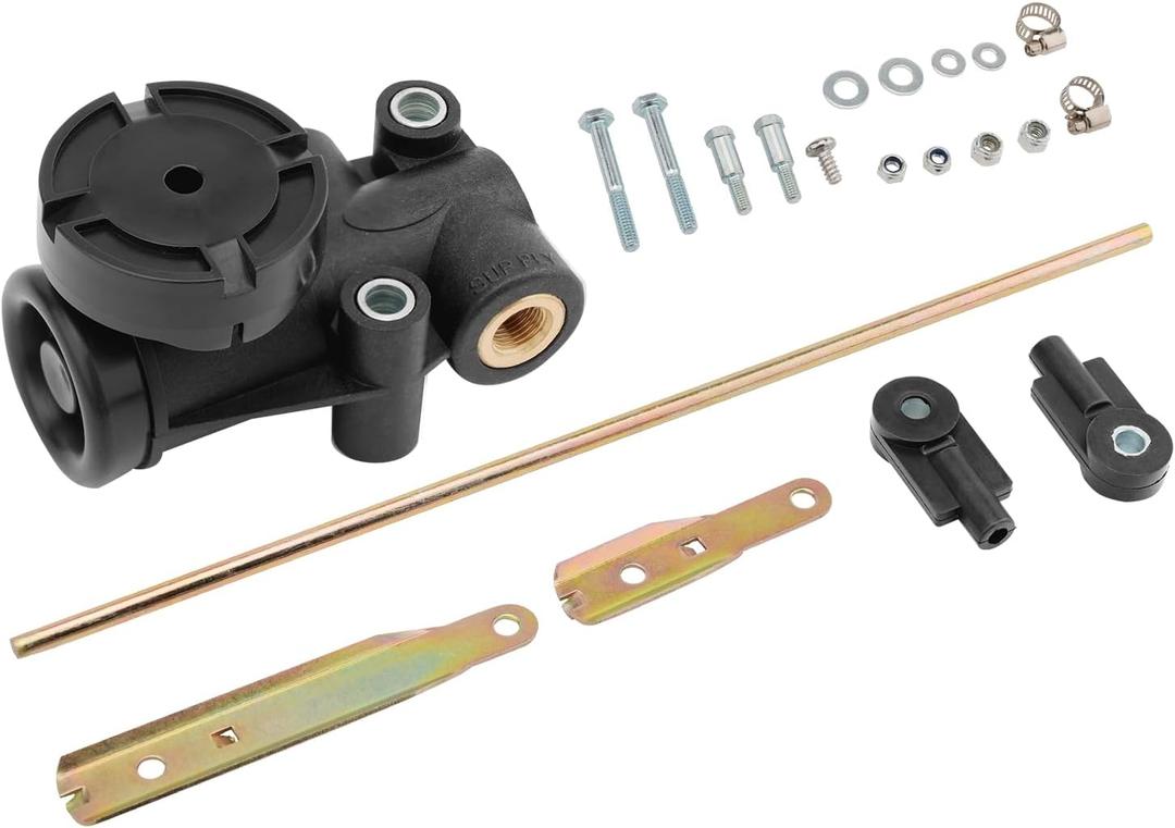 Cabin Air Height Leveling Control Valve Kit, Compatible With Hadley H00600P, Mack 20QE2373, Replaces# F245563, 1/4" NPT Port