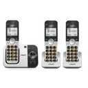 VTech VG232-3 DECT 6.0 Cordless Phone with Answering Machine, 3 Handsets Big Buttons, Full-Duplex Speakerphone, Large Backlit Display, Caller ID