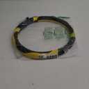 Leather Steering Wheel Cover, Breathable, Anti Slip & Odor Free, Black and Yellow (Round-Middle[14.5''-15''])