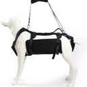 Coodeo Dog Lift Harness, Support & Recovery Sling, Pet Rehabilitation Lifts Vest Adjustable Breathable Straps for Old, Disabled, Joint Injuries, Arthritis, Paralysis Dogs Walk (Black,L)
