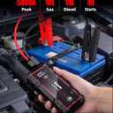 5000A Jump Starter Car Jumper Starter Portable Battery Booster Pack Jump Box with LED Display, LED Light and Jumper Cables(10.0L Gas and 10.0L Diesel)
