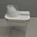 60.8OZ Clear Laundry Detergent Dispenser, Double Sealed Storage Container with Wide Mouth & Funnel Design, Transparent Leak-proof Organizer for Laundry Room, Fabric Softener, Bleach