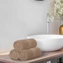 Avalon Towels Luxury Hand Towels (Pack of 6) Size 16x28 Inches - Premium Cotton, Soft and Highly Absorbent Hand Towels for Bathroom, 600 GSM Face Towels, Hotel & Spa Quality, Quick Dry (Beige)