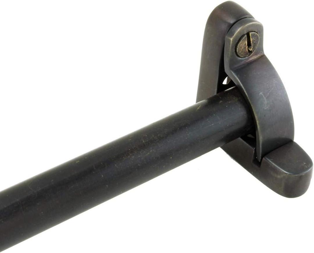 Renovators Supply Manufacturing Stair Carpet Rods 39.6 in. Cast Brass Oil Rubbed Bronze Carpet Runner Rods with Holder Bracket Hardware (Pack of 1)