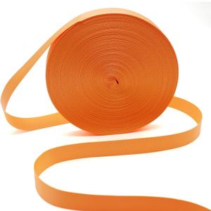 ZHFMILY 1 inch Nylon Webbing Straps for Sewing Bags 50 Yards 25mm Orange Heavy Canvas Webbing Strap with Buckles-Lawn Chair Replacement-Hammock-Pet-Crafts & Projects Supplies