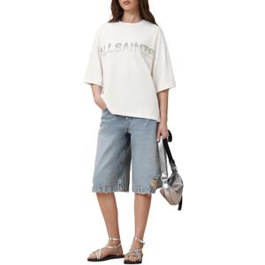 AllSaints Women's Amelie Pearl Tee, Size Small (Optic White)