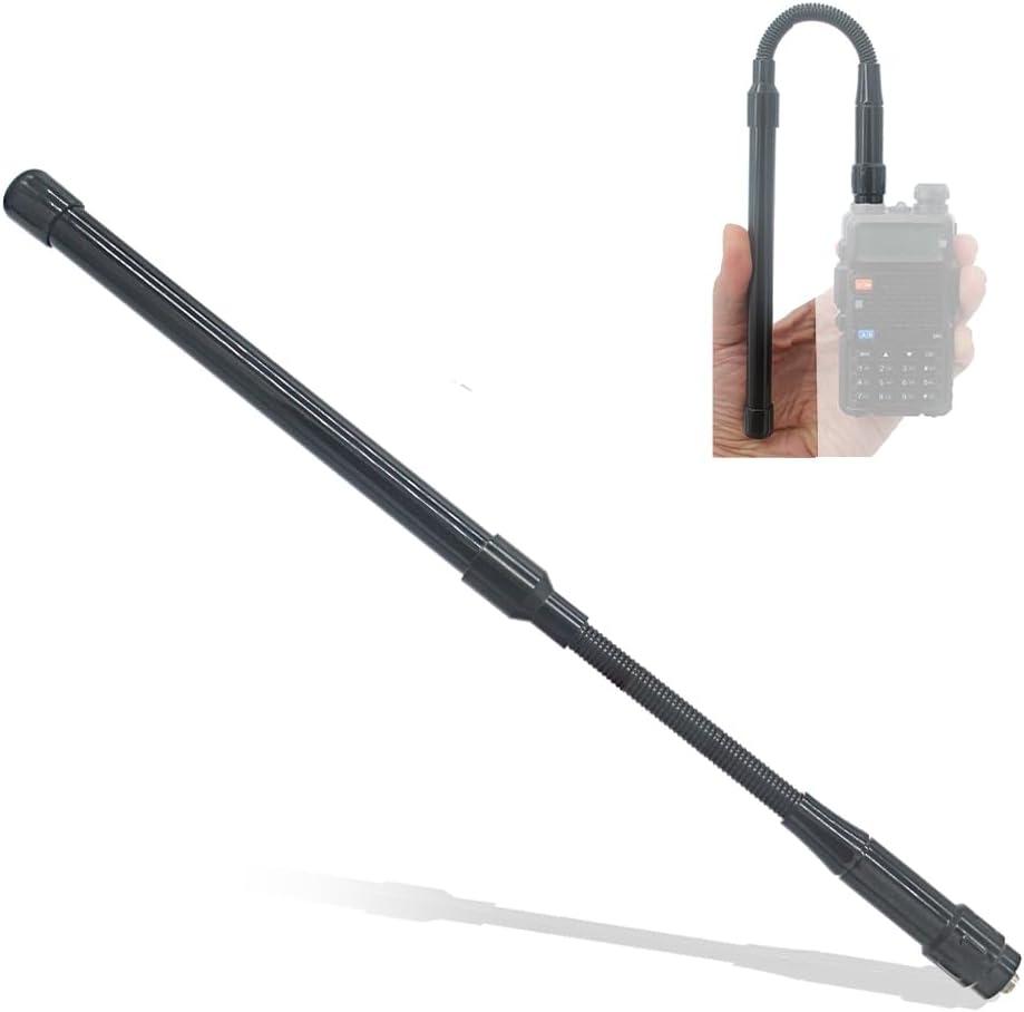 VHF/UHF Dual-Band SMA Mother-Base Handheld Amateur Radio Antenna CS Tactical Swanneck's Antenna is Compatible with Kenwood, Compatible with Baofeng BF-F8HP UV-5R UV-82