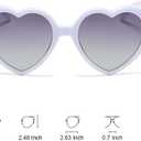 OZPYKAE Women Polarized Love Heart Sunglasses,Fashion Cute Heart Glasses Vintage Eyewear Sunglasses for Ladies