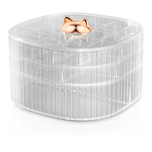 Sunkaioo Earring Organizer,Stackable 3-Layers Clear Jewelry Box with Lid,Stud Earring Organizer for Women Girls,Earring Box Display Holder for Earrings Ring Studs Bracelet Necklace Crafts (Clear)