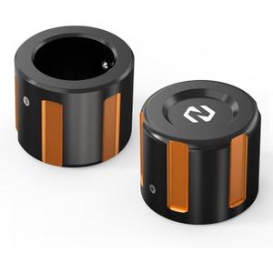 NICECNC Orange Aluminum Front Hub Cover Front Axle Nut Covers Compatible with Harley Breakout FXBRS 114 2018-2020, Electra Glide Classic FLHTC 2008-2013, V-Rod VRSCX 2007, See Fitment