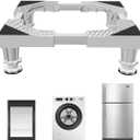 Mini Fridge Stand Adjustable Universal Base with 4 Strong Feet Washer Dryer Pedestal for Small Refrigerator, Portable Compact Washer or Dryer, White