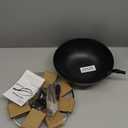 Souped Up Recipes 10 Inch Carbon Steel Wok For Electric, Induction and Gas Stoves (Lid and User Guide Video Included)