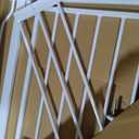 Baby Gate No Drilling, 29"-40" Auto Close Dog Gate Indoor for Doorways & Stairs, Pressure Mounted Adjustable Pet Gate, Easy Walk Through Child Gate for Children & Pets Stroller Friendly, White